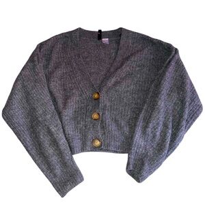 H&M - grey cardigan sweater with buttons